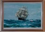 poster van Montague Dawson van het zeilschip The Cutty Sark, Verzamelen, Scheepvaart, Ophalen, Zo goed als nieuw, Zeilboot, Kaart, Foto of Prent