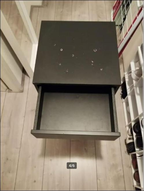 Nachtkastje, zwart, 40x39 cm, Huis en Inrichting, Slaapkamer | Nachtkastjes, Gebruikt, 55 tot 70 cm, Minder dan 45 cm, Hout, Ophalen