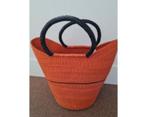 Grote, stevige tas van olifantengras – handgemaakt & super h, Ophalen of Verzenden, Nieuw, Oranje, Shopper