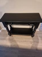 Zwarte Houten Console Tafel met Lade, Ophalen, Gebruikt, 50 tot 100 cm, Klassiek