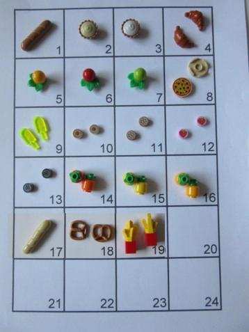 L378 LEGO ETEN FRUIT STOKBROOD PATAT CROISSANT KOEKJES TAART beschikbaar voor biedingen