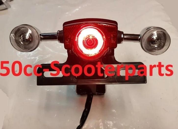 Achterlicht + Knipperlichten Led Agm Btc Retro 444117CH, Motoren, Tuning en Styling, Ophalen of Verzenden