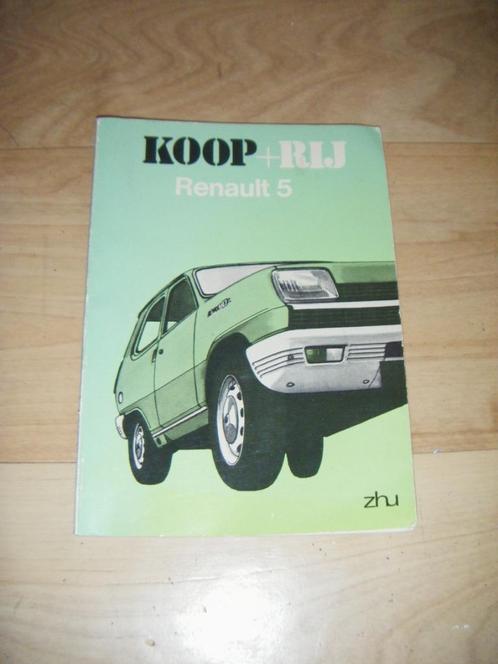Renault 5,1974,koop+rij boekje,ANWB,igst,oldtimer, Boeken, Auto's | Boeken, Renault, Ophalen of Verzenden