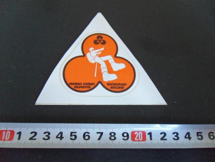 sticker Hilversum Erdman Schmidt Buitensport EK044, Verzamelen, Stickers, Zo goed als nieuw, Ophalen