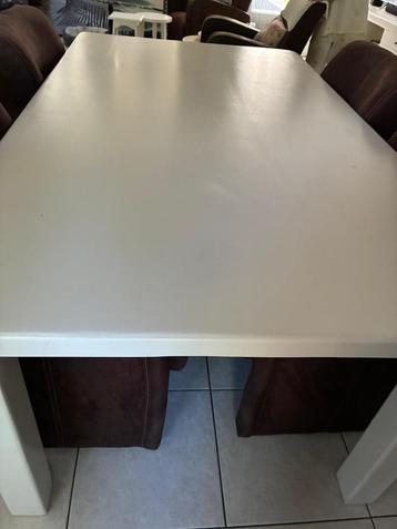 Stevige eettafel – 180x102 cm – wit beschikbaar voor biedingen