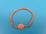 Bloedkoralen armband met gouden slot                    D112, Ophalen of Verzenden, Overige materialen, Armband