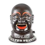 Smilin'Sam mechanische spaarpot gietijzer bruin, Verzenden, Overige materialen, Overige thema's