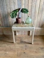 Antieke bijzettafel, vintage, brocante houten tafel, Antiek en Kunst, Ophalen