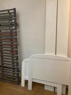 Wit eenpersoons ledikant met lattenbodem, Ophalen, Gebruikt, 90 cm, Eenpersoons