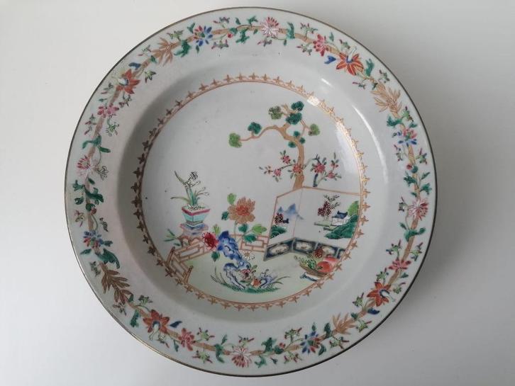 Chinese porseleinen schotel – “Famille Rose”, Antiek en Kunst, Antiek | Porselein, Ophalen