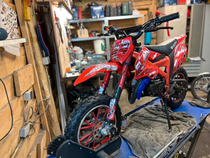 Nitro dirtbike crossmotor 50cc, Fietsen en Brommers, Minibikes, Midibikes en Pitbikes, Gebruikt, Dirtbike, Ophalen