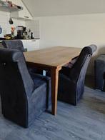 Suede, donkergrijze stoelen, voor bij de eettafel, Huis en Inrichting, Stoelen, Ophalen, Gebruikt, Vijf, Zes of meer stoelen, Modern, cosy, scandinavisch
