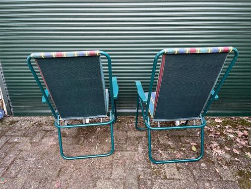 tuinstoel vintage lafuma tuinstoel klapstoel streep groen, Tuin en Terras, Tuinmeubel-accessoires, Gebruikt, Ophalen