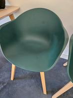 2 groene eetkamerstoelen Nous Living/Wehkamp model Cebu, Ophalen, Kunststof, Twee, Overige kleuren