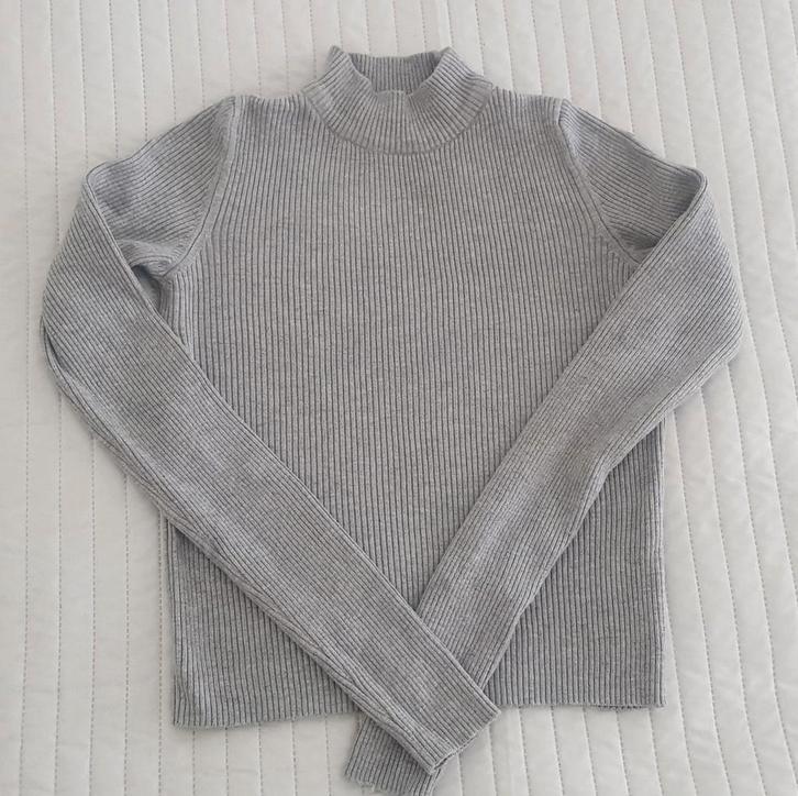 Pull&bear cropped trui maat s grijs croptop truien strech, Kleding | Dames, Truien en Vesten, Zo goed als nieuw, Maat 36 (S), Grijs