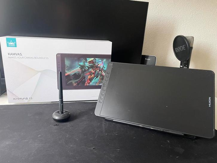 Huion kamvas 13 tekentablet, Computers en Software, Tekentablets, Zo goed als nieuw, Bedraad, Multi-touch, Ophalen of Verzenden