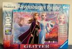 Glitter puzzel FROZEN ravensburger, Ophalen of Verzenden, Meer dan 50 stukjes, Zo goed als nieuw, 6 jaar of ouder