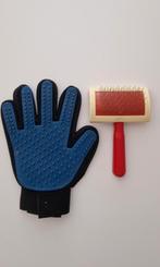 Hondenborstel+Borstel/Massage handschoen als set-Nette staat, Ophalen of Verzenden, Zo goed als nieuw