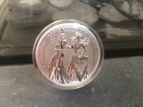 2019 Allegories - Britannia & Germania - 5 oz silver, Postzegels en Munten, Edelmetalen en Baren, Zilver, Ophalen of Verzenden
