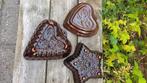 Vintage puddingvormen.  En 2x bakvorm metaal winter, Antiek en Kunst, Ophalen of Verzenden