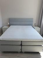 Karlson boxspring, Ophalen, Tweepersoons, Zo goed als nieuw, Grijs