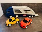 Little Tikes Autotransporter compleet met twee raceauto’s, Ophalen of Verzenden, Zo goed als nieuw