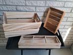 Verschillende houten kisten/dienbladen., Minder dan 50 cm, Teakhout, Minder dan 50 cm, Ophalen of Verzenden