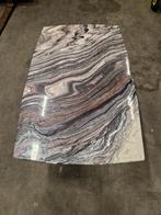 Marmeren salontafel | 130 x 80 x 42 cm | Uniek geaderd, Huis en Inrichting, Tafels | Salontafels, Ophalen, Overige materialen