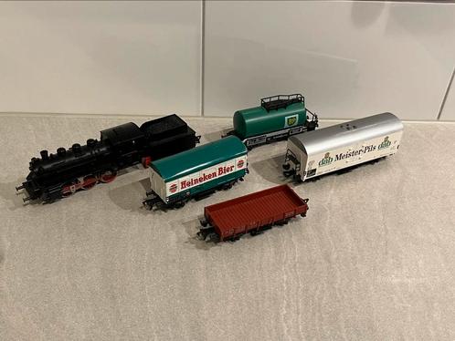 Fleischmann stoomlocomotief en wagens, Hobby en Vrije tijd, Modeltreinen | H0, Gebruikt, Treinset, Gelijkstroom, Fleischmann, Analoog