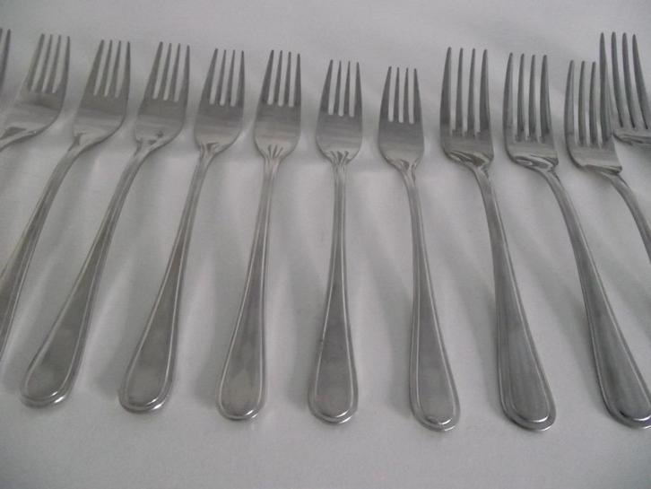 15 stuks Gero 18-8 rondfilet bestek vork 10 vorkje 14 cm p s, Antiek en Kunst, Antiek | Bestek, Ophalen of Verzenden