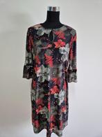 J386 - Angelle Milan jurk in bruingroen tinten maat XL (1), Ophalen of Verzenden, Zo goed als nieuw, Maat 46/48 (XL) of groter