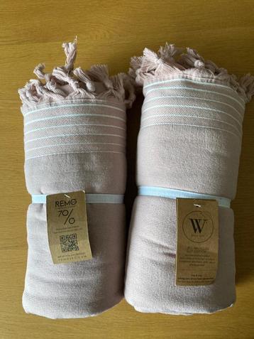 2 Walra hamamdoeken Powder pink *NIEUW* beschikbaar voor biedingen