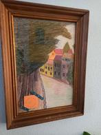 Kleurrijke tekening 40x29 cm, Antiek en Kunst, Kunst | Schilderijen | Klassiek, Ophalen of Verzenden