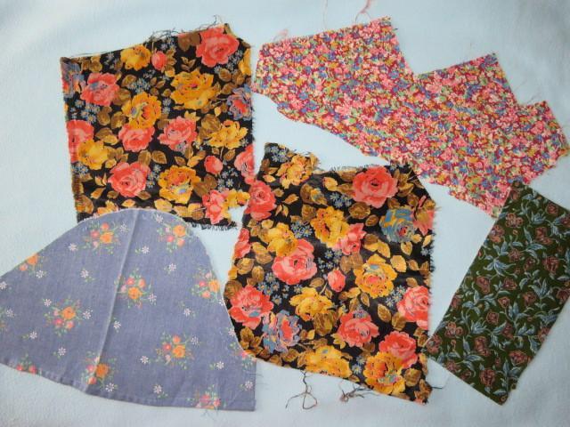 5 restlapjes vintage stof voor maar 1 euro #3, Hobby en Vrije tijd, Stoffen en Lappen, Nieuw, Katoen, Minder dan 30 cm, Minder dan 30 cm