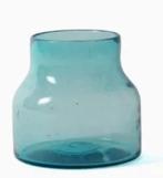 Imperfect Design Vaas, Glas Aqua H15xB16cm, Huis en Inrichting, Woonaccessoires | Vazen, Blauw, Ophalen of Verzenden, Minder dan 50 cm