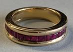 Gouden Ring met Robijnen 18 Karaat Massief ~ Alliance Ring, Ophalen, Goud