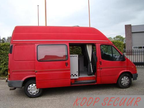Ford  TRANSIT 2.5 TD Airco Camper bus € 6450, Auto's, Ford, Bedrijf, Diesel, Handgeschakeld, Origineel Nederlands, Rood, Stof