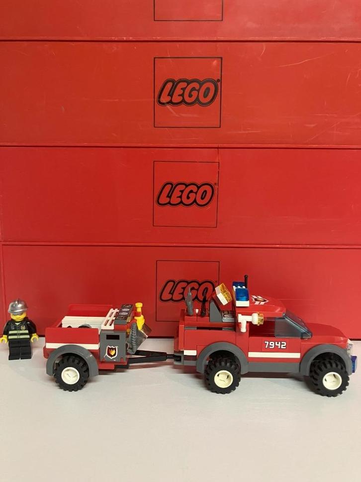 Lego 7942 Off-Road Fire Rescue, Kinderen en Baby's, Speelgoed | Duplo en Lego, Gebruikt, Lego, Complete set, Ophalen of Verzenden
