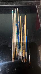 Laatste kans! 12 dunne kleine kwastjes/ penselen, Hobby en Vrije tijd, Schilderen, Ophalen of Verzenden, Zo goed als nieuw