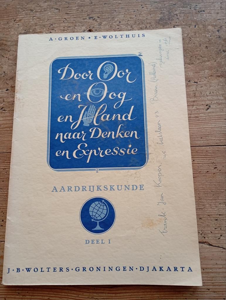 Vintage Oog Oor Hand Aardrijkskunde Foto's Tekst, Antiek en Kunst, Ophalen of Verzenden
