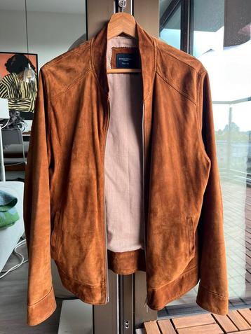 Grand Frank - Suede Leather Jacket M Cognac beschikbaar voor biedingen