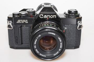Canon AV-1 Black +service +nwe seals beschikbaar voor biedingen