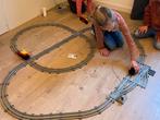 Lego Trein met rails, 2 banen, veel wissels& wagononderdelen, Ophalen, Gebruikt, Losse stenen, Lego