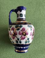 majolica kan/holland met bladgoudaccenten handbeschilderd, Antiek en Kunst, Antiek | Keramiek en Aardewerk, Ophalen of Verzenden