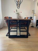 Eetkamertafel + 6 stoelen, Huis en Inrichting, Stoelen, Ophalen, Gebruikt, Bruin, Hout