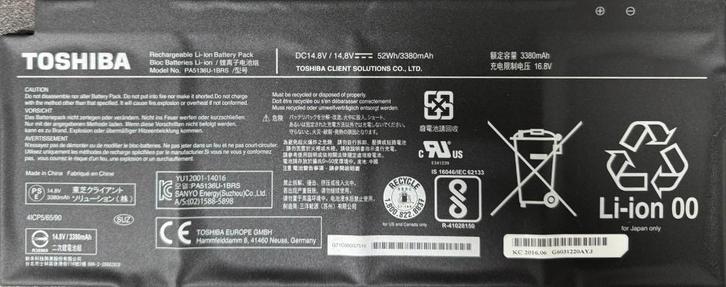 Toshiba PA5136U‑1BRS Laptop Accu - Originele, Computers en Software, Accu's en Batterijen, Nieuw, Ophalen of Verzenden