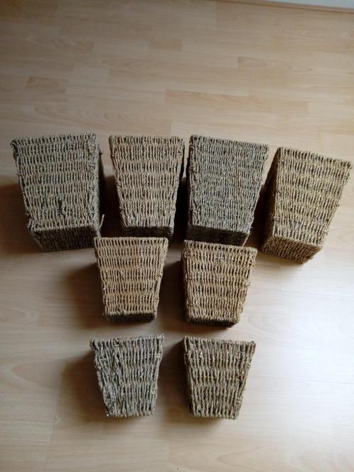 Z.g.a.n. 8 zeegras planten mandjes, Huis en Inrichting, Woonaccessoires | Schalen en Manden, Zo goed als nieuw, Mand, Ophalen of Verzenden