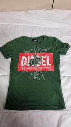 Leuk groen zomershirt met opdruk maat 104/110 gedragen, Ophalen of Verzenden, Gebruikt, Jongen, Shirt of Longsleeve