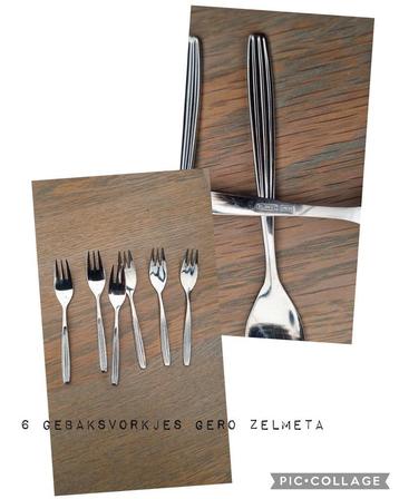Gero Zilmeta Vintage Gebaksvorkjes (6 stuks) beschikbaar voor biedingen