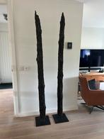 Twee houten pilaren ter decoratie, Huis en Inrichting, Woonaccessoires | Zuilen en Pilaren, Ophalen, Gebruikt